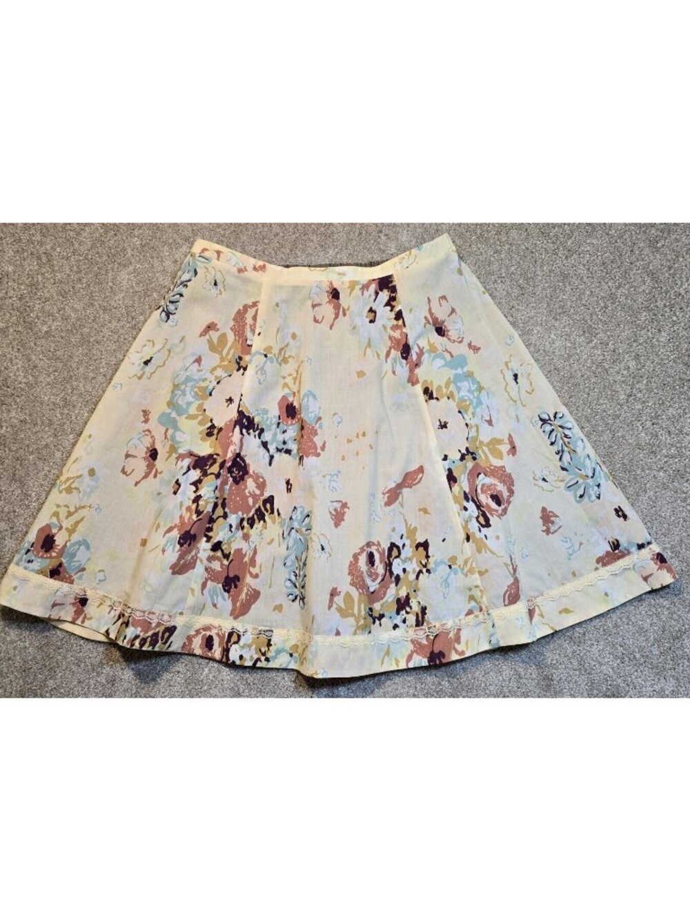Fylo by Nylon Reversible Skirt Elastic Waist Knee Length Preppy Flare Women's S
